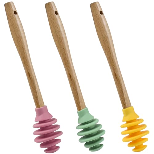 3 Pack Silicone Honey Dipper Sticks