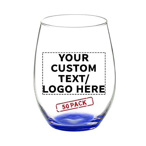 50 ARC Stemless Wine Glasses Set (50 Count)