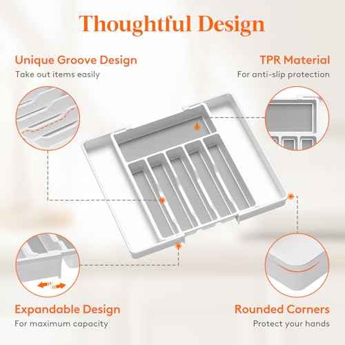 Extra Large Silverware Drawer Organizer