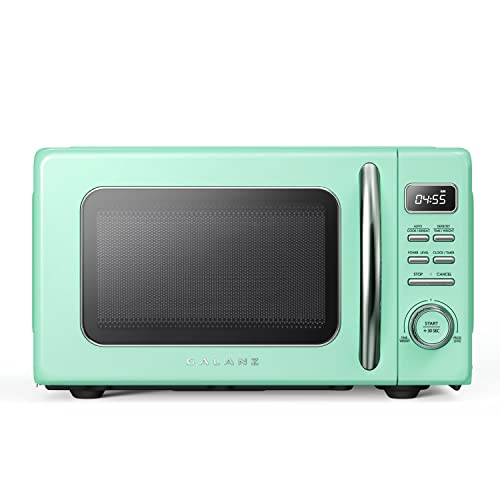 GLCMKZ07GNR07 Retro Countertop Microwave Oven with Auto Cook & Reheat