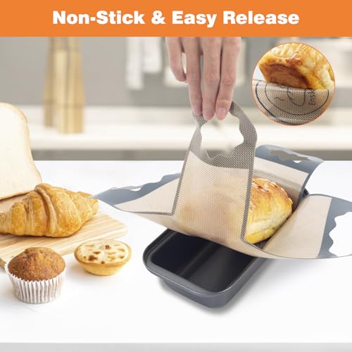 2 Pcs Silicone Bread Loaf Pan Liners