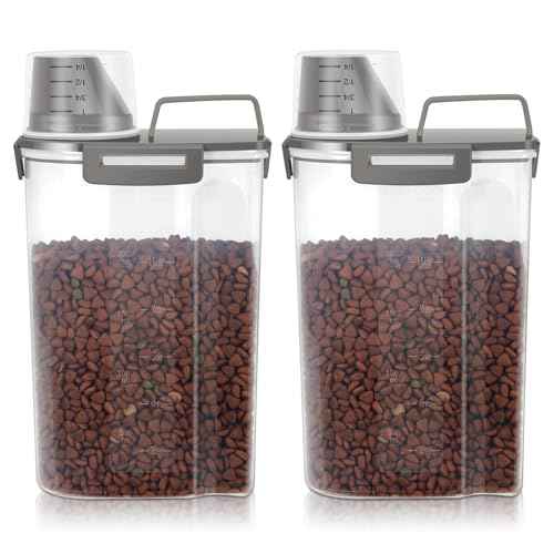 Airtight Small Cat Dog Pet Food Storage Containers BPA Free