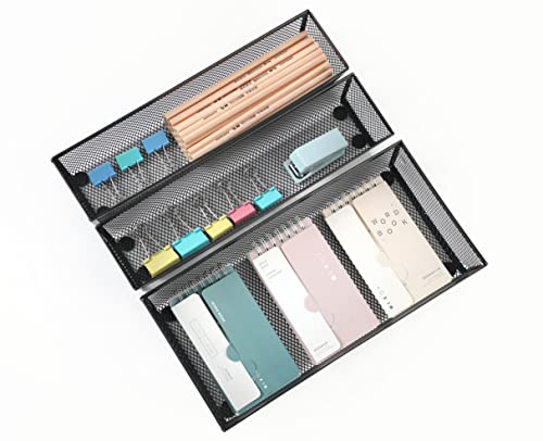 3 Pack Mesh Flatware Drawer Organizer for Kitchen (3 Count)