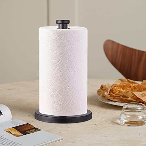 Black Standing Paper Towel Holder for Kitchen& Bathroom Countertop