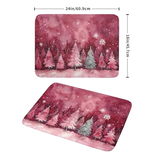 Pine Trees Dish Drying Pad Christmas Decorative Drying Mat Kitchen Essentials Absorbent Dishes Rack Pad 18 X 24 Inch