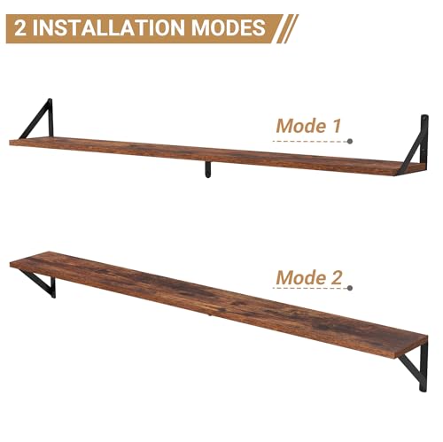 48 Inch Large Wall Bookshelves Set of 3 (3 Count)