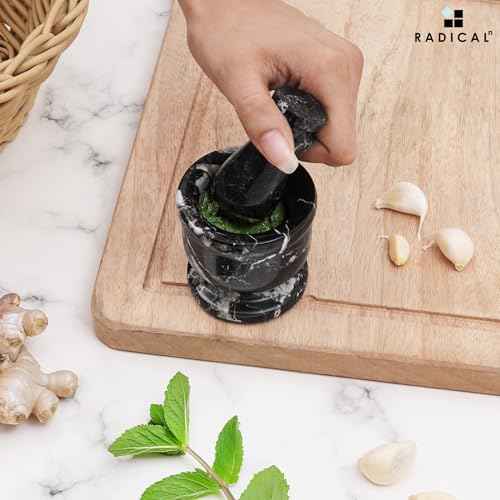 Marble Mortar and Pestle Set Small Spice Grinder & Herb Grinder