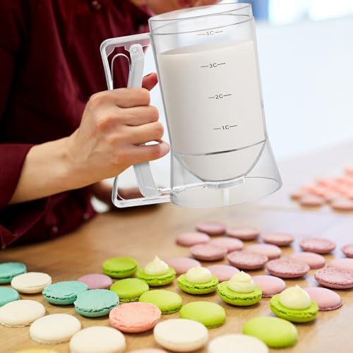 2 Pcs Handheld Batter Dispenser Squeeze Handle 4 Cups