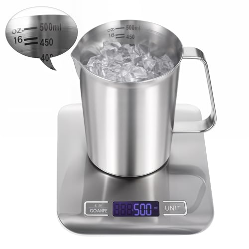 2 Pcs Stainless Steel Measuring Cup with Handle and Pour Lip (2 Count)