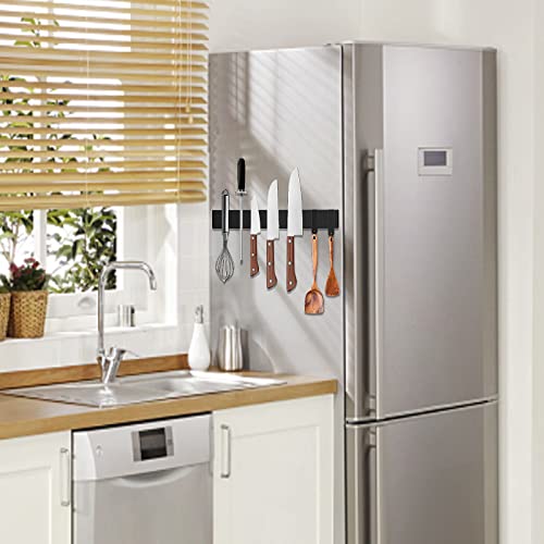 Black Magnetic Knife Strip for Refrigerator