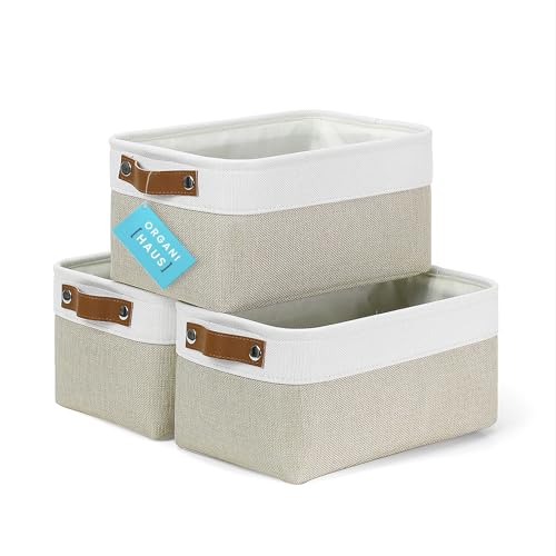 12x8in Canvas Storage Baskets (3 Count)