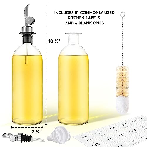 Large Oil Dispenser for Kitchen (2 Count)
