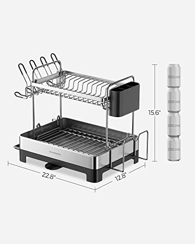2 Tier Dish Drying Rack for Kitchen Counter