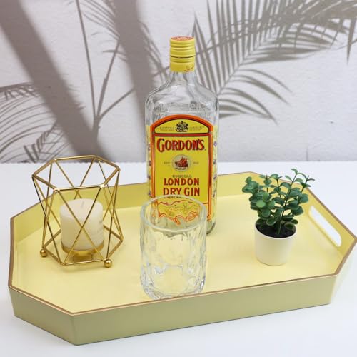 Yellow Plastic Serving Tray for Ottoman