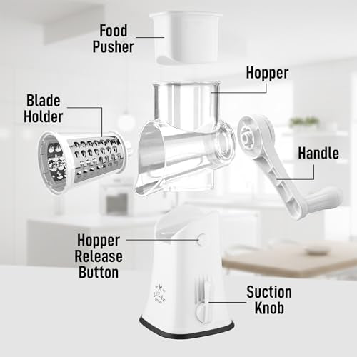 Rotary Cheese Grater 5 Blade Cheese Shredder