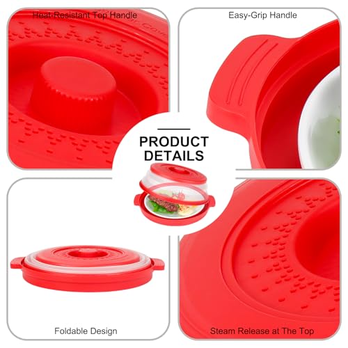 10.7 Inch Microwave Food Cover with Heat Insulation Mat