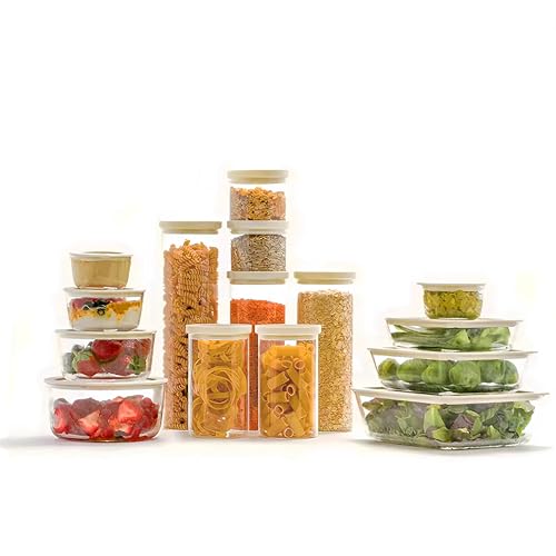 Glass Food Container Set with Silicone Glass Lid (3 Count)