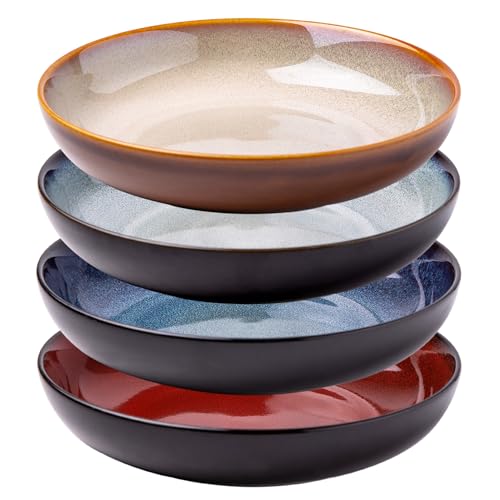 9.0" Ceramic Pasta Bowls Set of 4 (4 Count)