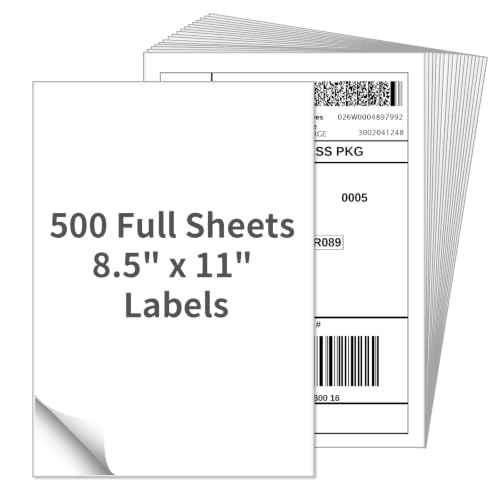 Full Sheet Shipping Labels (500 Count)