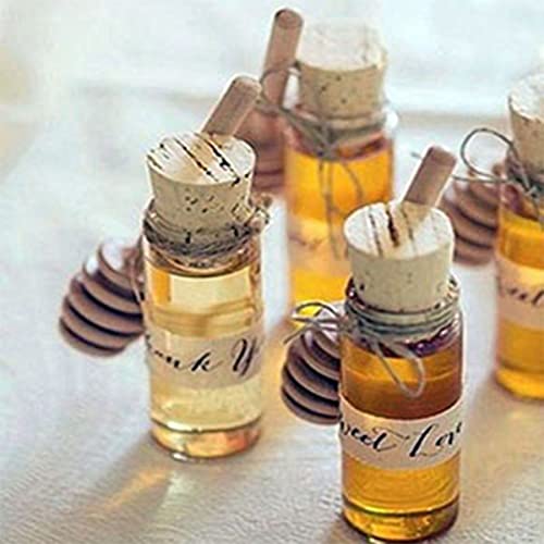 Wooden Honey Dipper Stick Collecting Dispensing Drizzling Jam Portable Wedding Party