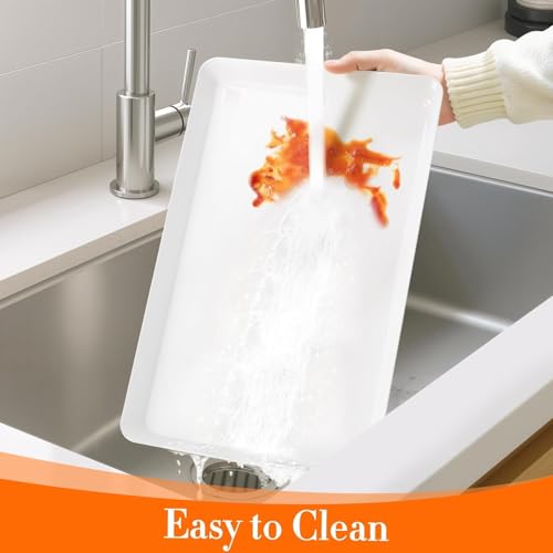4 Pack Reusable Plastic Serving Trays for Snacks (4 Count)