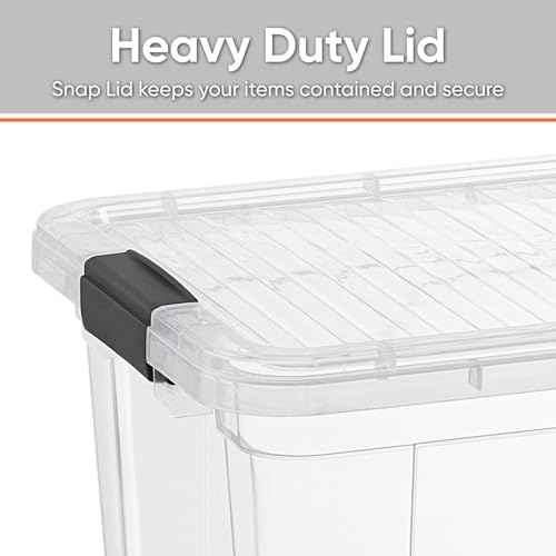 21 Quart Clear Plastic Storage Boxes with Lids (2 Count)