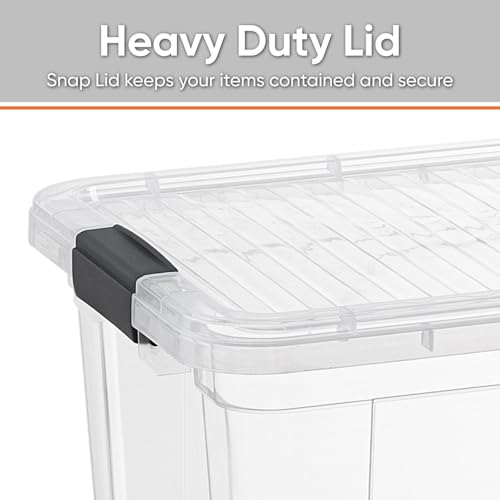 21 Quart Clear Plastic Storage Boxes with Lids (4 Count)