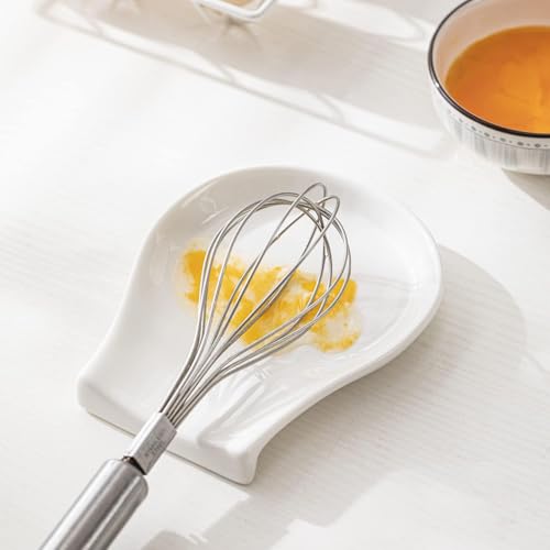 Spoon Rest 4.5 Inches Spoon Holder for Kitchen Counter Porcelain