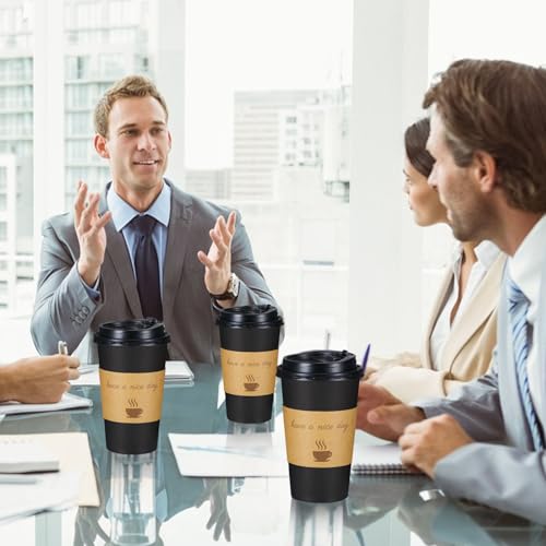 100 Pack 16 oz Coffee Cups (100 Count)