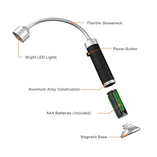 Barbecue Grill Light Magnetic LED Flexible Gooseneck Grilling Accessories (2 Count)