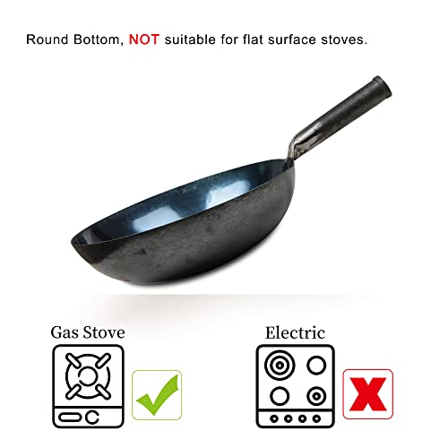 ZhenSanHuan Chinese Hand Hammered Iron Woks and Stir Fry Pans
