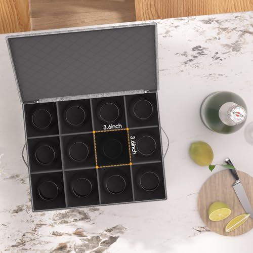Champagne Flute Storage Box with Dividers