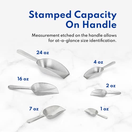 Cast Aluminum Flat Bottom Utility Scoop