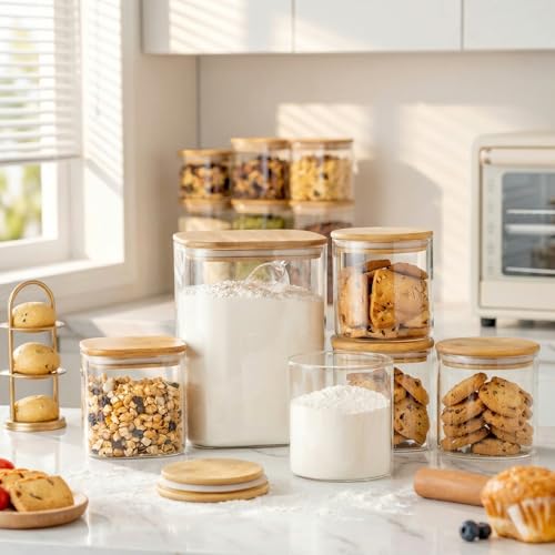 Large Glass Storage Containers 168oz&84oz (2 Count)