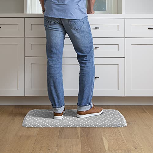 Elite Trellis Light Grey Kitchen Comfort Mat