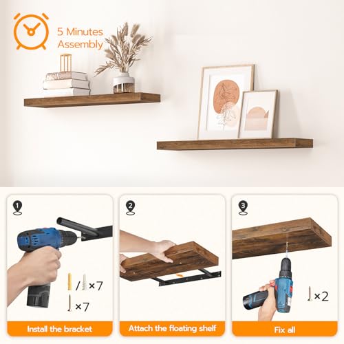 Floating Shelves for Wall (2 Count)