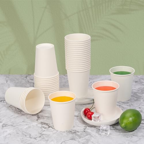 500 Pack 8 oz Disposable Paper Coffee Cups (500 Count)