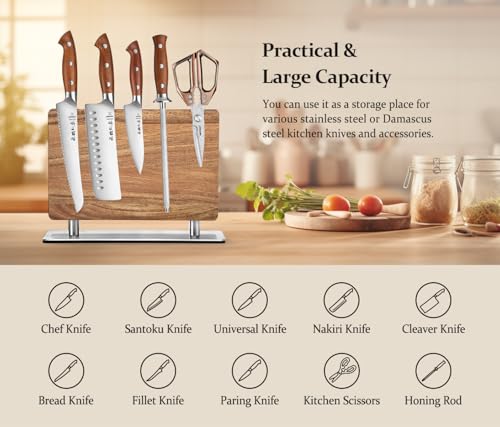 Strong Double Sided Magnetic Knife Block Without Knives