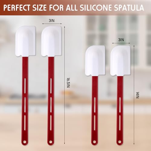 4 Pcs Rubber Spatulas Silicone Heat Resistant (4 Count)