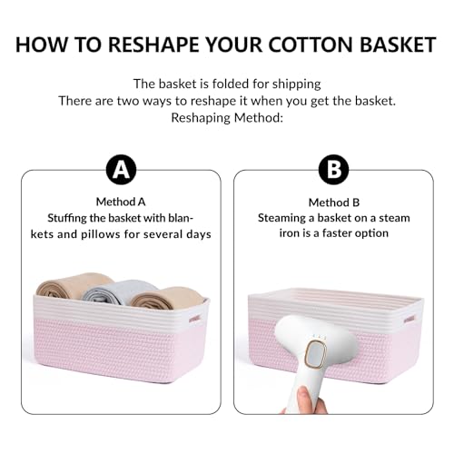 Large Storage Baskets for Organizing (4 Count)