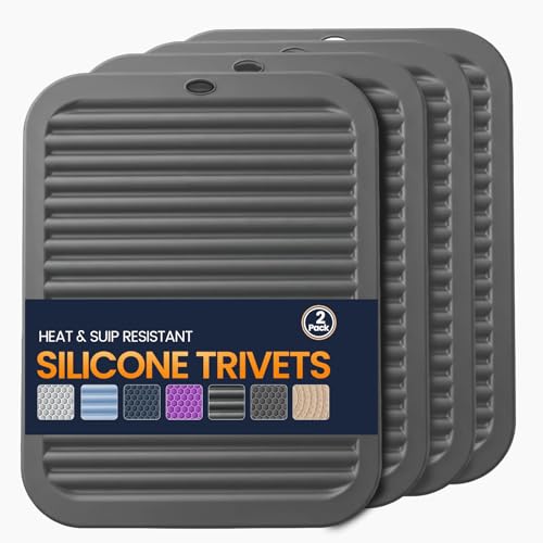 Silicone Trivet Mats 4 Heat Resistant Pot Holders Multipurpose Non