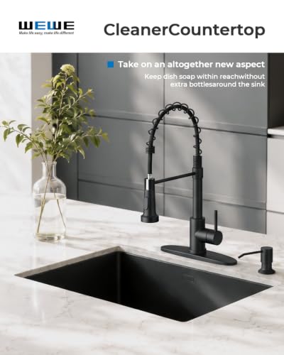 Utility Sink Faucet with Sprayer and Soap Dispenser