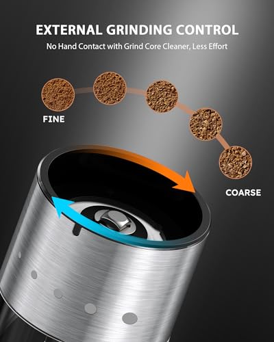 Mini Electric Salt and Pepper Grinder Set with Wood Base (2 Count)