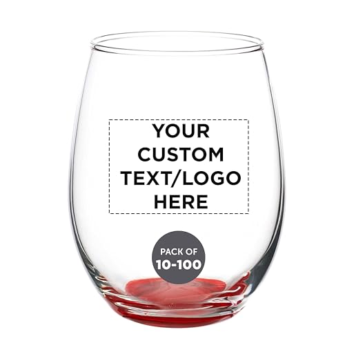 Custom Stemless Wine Glasses in Bulk by ARC Perfection (100 Count)
