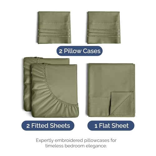 Split King Size 5 Piece Sheet Set