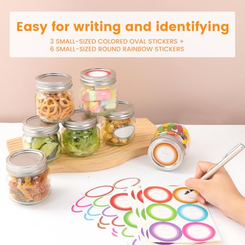 30 Pack Mason Jars 8oz with Silver Lids and Bands (30 Count)