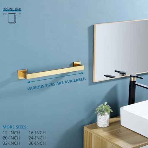 Bath Towel Bar Kitchen Dish Cloths Hanger 16 Inch Hand Towel Holder Stainless Steel Wall Mounted