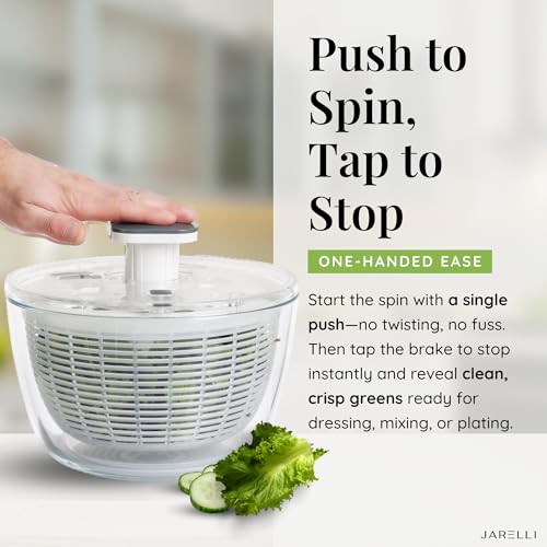Glass Salad Spinner with Storage Lid