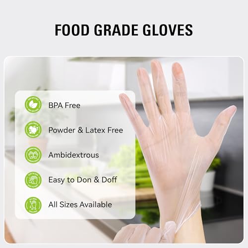 Disposable Vinyl Gloves (200 Count)