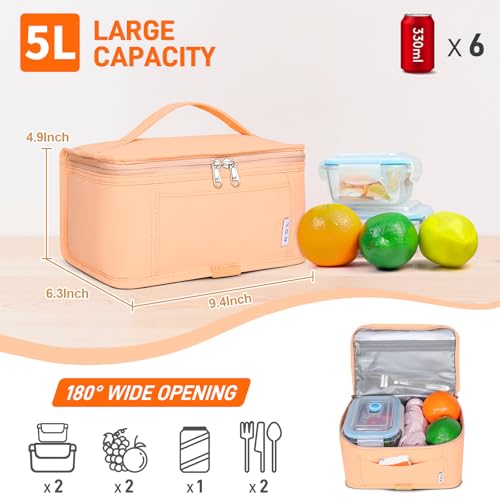 NOL Small Lunch Bag Mini Lunch Box Insulated Lunch Bag for Men